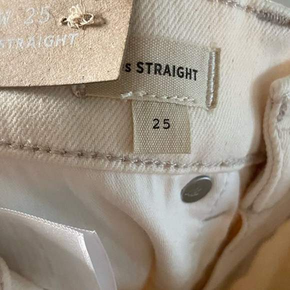 Madewell 90’s straight high rise straight leg Cream sz25 NWT - Picture 8 of 10